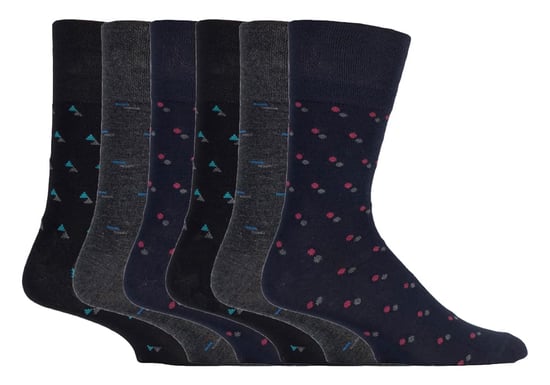Set van 6 sokken zonder elastiek bamboesokken met zachte grip voor heren - SOMRM05 - Image 1