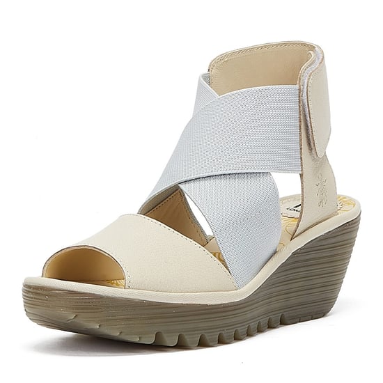 Fly London Yuba Dames Off White Sandalen - Image 3