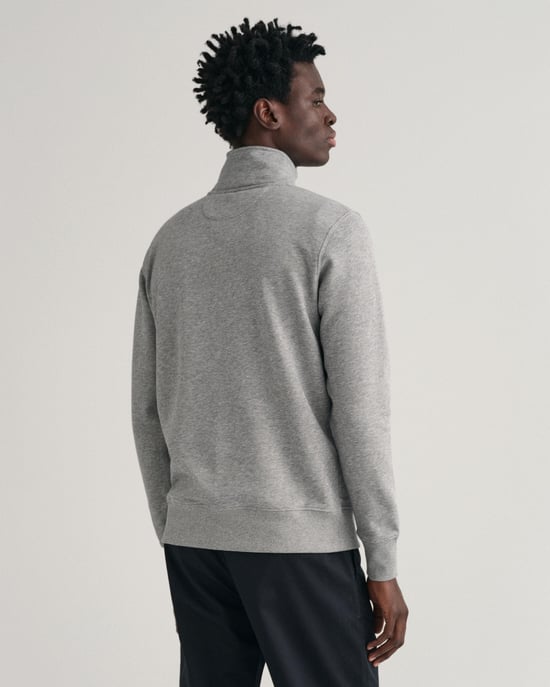 GANT Mens Regular Fit Shield Logo Half Zip Sweatshirt - Image 2