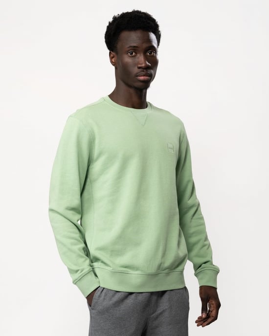 BOSS Orange Westart Heren Crewneck Sweatshirt Met Logopatch - Image 1