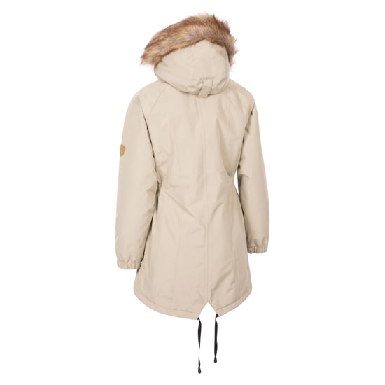 Trespass Womens/Ladies Celebrity Insulated Longer Length Parka Jacket (Oatmilk)