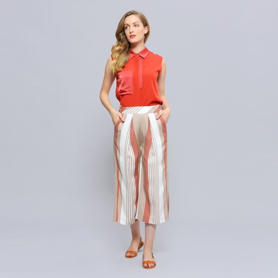 Stripe print vouw capri -broek - Image 6