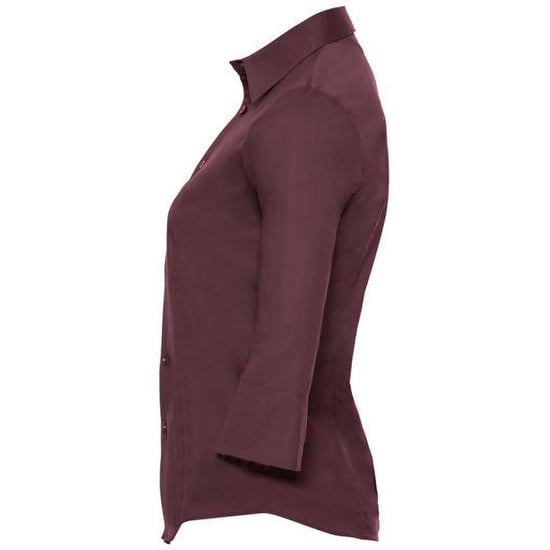 Russell Collection Ladies/Womens 3/4 Sleeve Easy Care Fitted Shirt (Port)