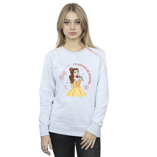 Disney Dames/Dames Beauty And The Beast I´d Rather Be Reading Sweatshirt (Sportgrijs) - Image 2