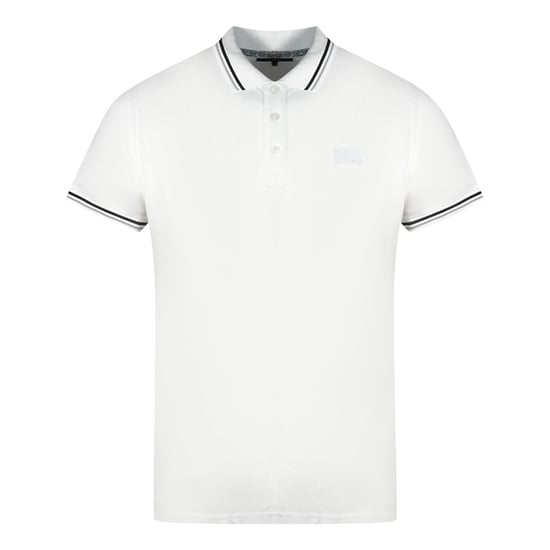 Cavalli Class Tweeling Tipped Kraag Witte Polo T-shirt - Image 1