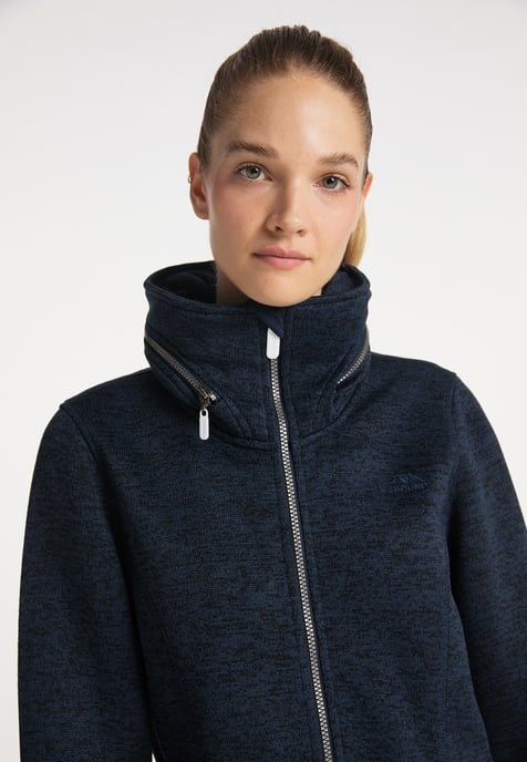 ICEBOUND Gebreide fleece jas Dames marine gem - Image 4