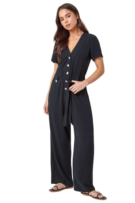Petite Linen Blend Jumpsuit