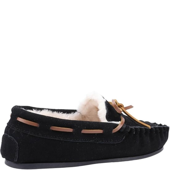 Hush Puppies Kinderen/Kinderen Addison Suède Slippers (Zwart) - Image 2