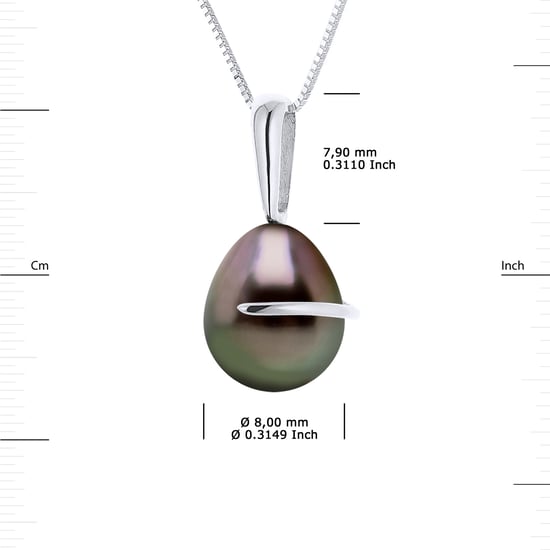 DIADEMA - Pendant - White Gold and Tahitian Pearl