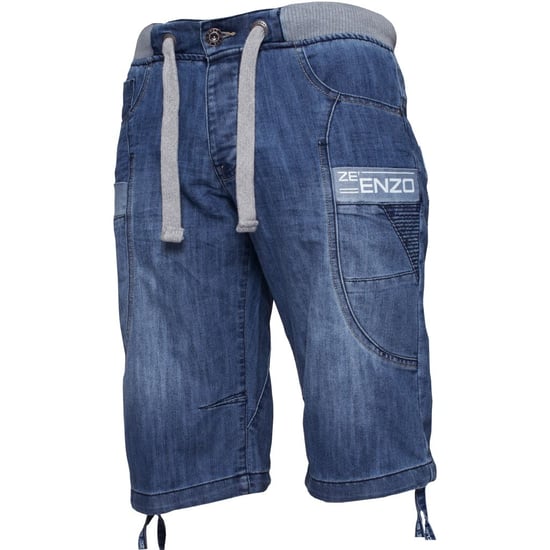 Heren Elastische Denim Shorts| Enzo Designer Menswear - Image 1