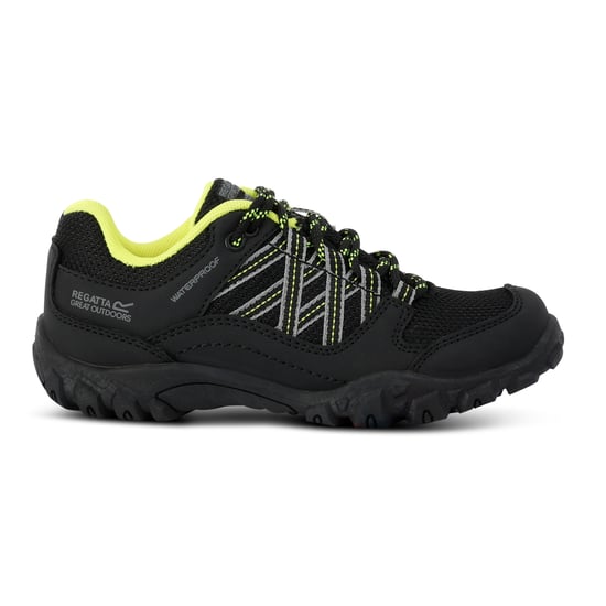 Regatta Edgepoint waterdichte wandelschoenen voor kinderen/Kinderen (Zwart/Lime Punch) - Image 1