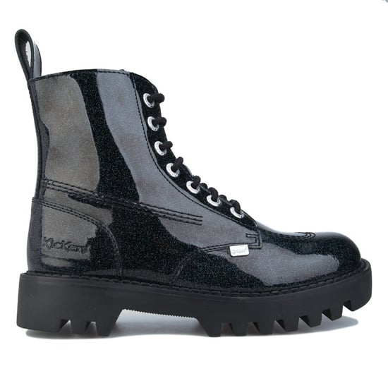 Women's Kickers Kizziie Higher Patent Leather Boots in Black