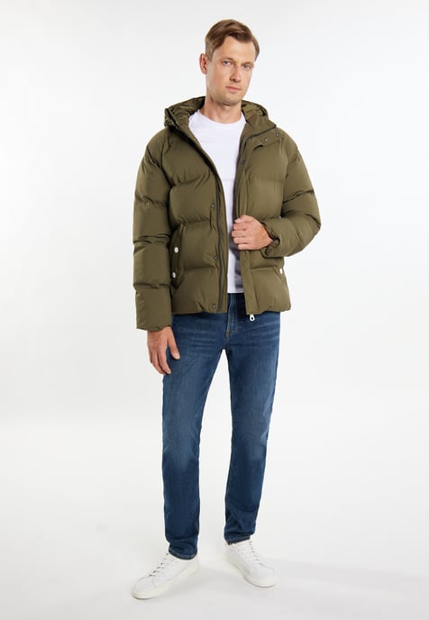 Dreimaster Winterjas met vulling Heren militaire olijf - Image 2