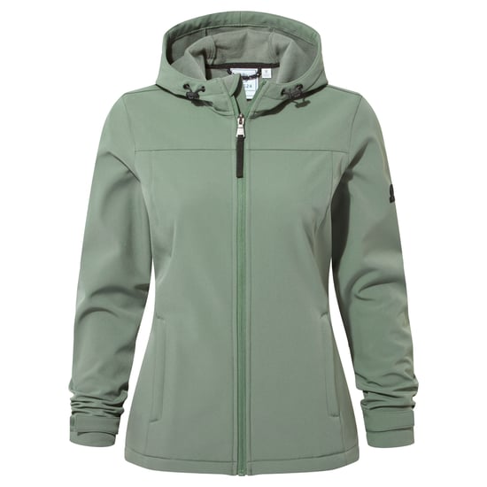 Keld Womens Softshell Hooded Jacket - Light Forest