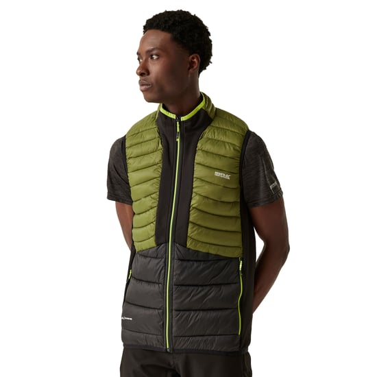 Regatta Mens Leedre Hybrid Gilet (Nephrite Green/Black)