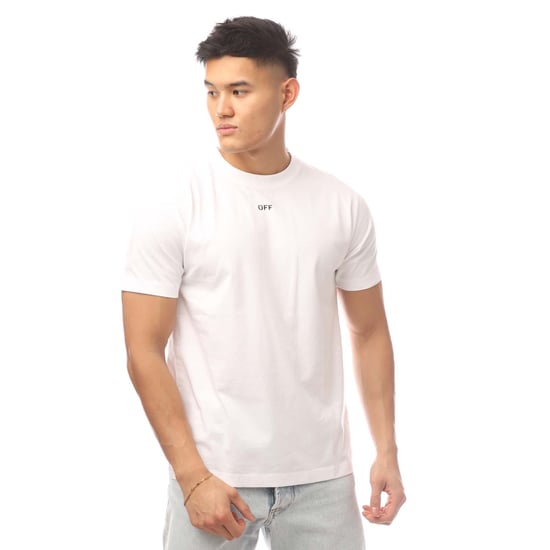 Men's Off White Logo Print T-Shirt in White