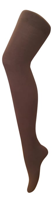Dames 80 denier ondoorzichtige effen gekleurde panty's - Bruin - Image 1