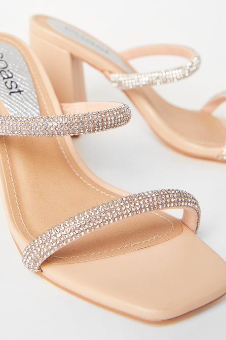 Tyla Diamante High Block Heeled Sandals