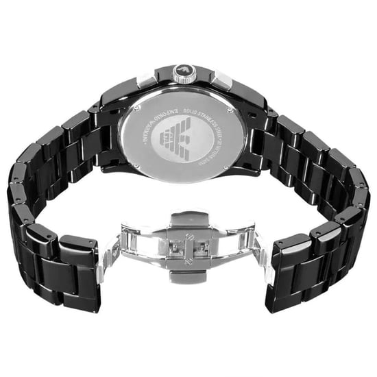 Emporio Armani AR1455 Ceramica Dames Kristal Horloge - Image 4