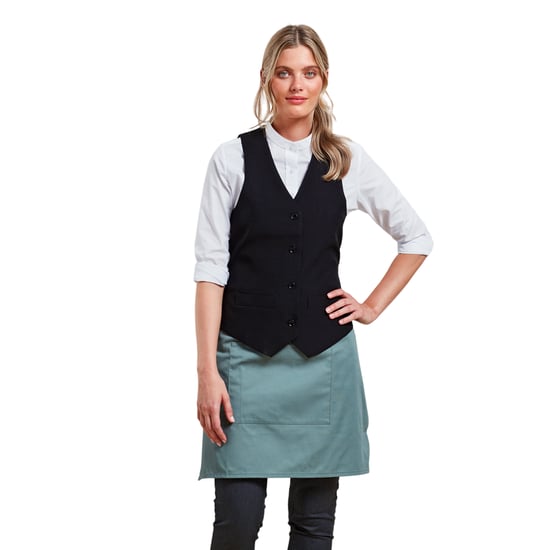 Premier Vrouwen/Dames Gevoerde Waistcoat (Zwart) - Image 2