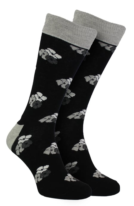 HS by Happy Socks - Heren 3-pack Classic Flower Kousen - Bloem (Zwart) - Image 1