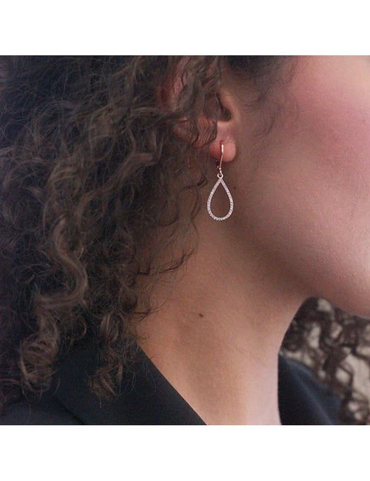 Laelia Dangling Hoop Earrings - Oostenrijks kristal - Image 2