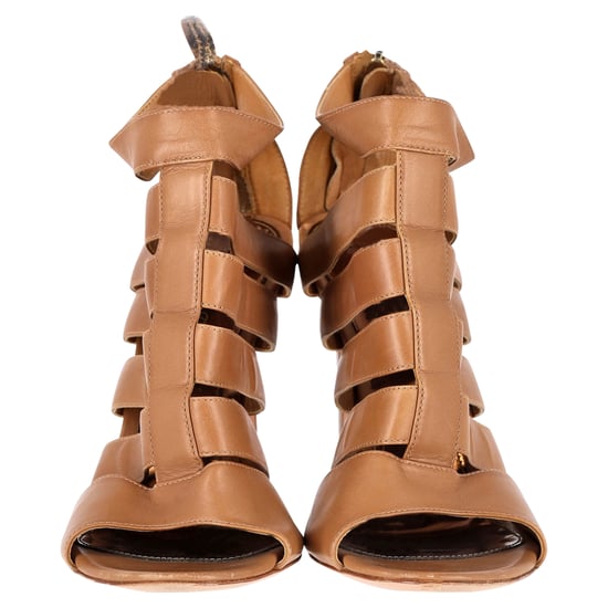 Gianvito Rossi Gladiator Hoge Hak Sandalen in Bruin Leer - Image 3