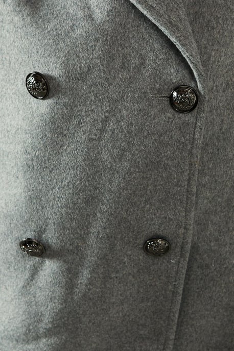 Buckle Detail Double Breasted Coat
