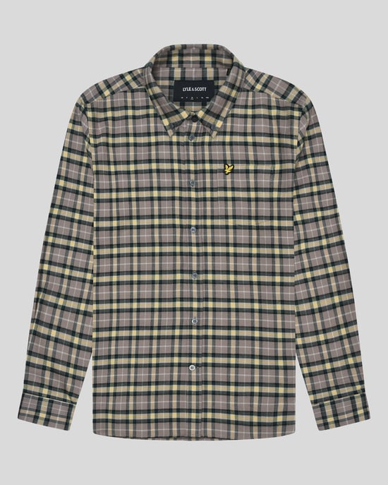 Lyle & Scott geruit flanel Argyle blauwgroen shirt met lange mouwen - Image 5