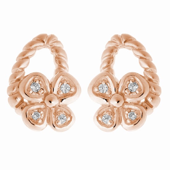 Orphelia Dames 925 Sterling Zilver Set: Ketting-Hanger + Oorbellen - Roze SET-6020/1 - Image 3