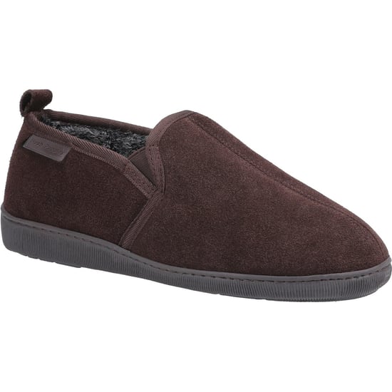 Hush Puppies Heren Arnold Slip On Leather Slipper (Bruin) - Image 1