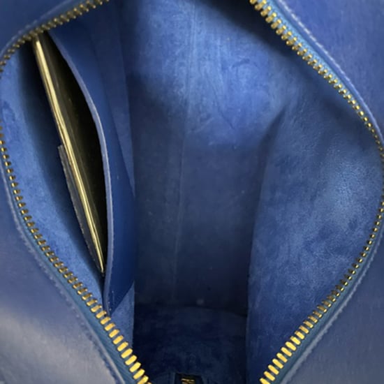 Saint Laurent Baby Monogram Cabas Tote in Blauwe Leren - Image 5