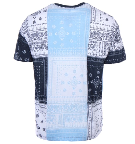 True Religion Bandana Relaxed Fit T-Shirt - Blue Bell Paisley