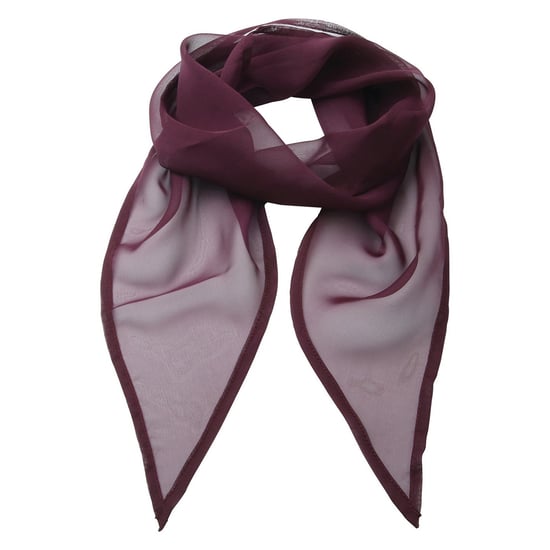 Premier Uniseks sjaal van chiffon in kleuren voor volwassenen (Aubergine) - Image 1