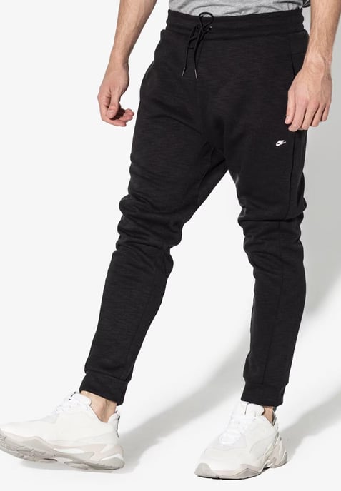 Nike Sportswear Optic Heren Fleece Crew Trainingspak in Zwart - Image 4