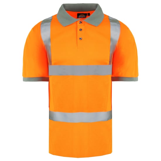 Dickies Hoge Zichtbaarheid Heren Oranje Veiligheidspoloshirt - Image 1