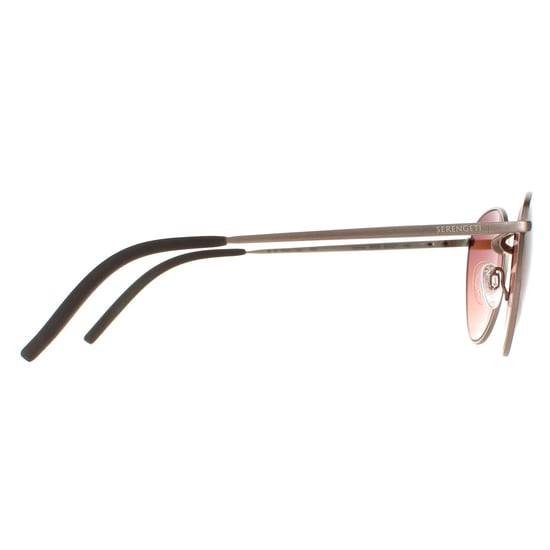 Serengeti Round Unisex Brushed Bronze Mineral Polarized Drivers Gradient Hamel