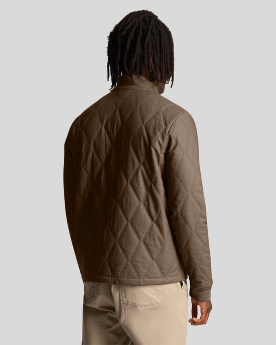 Lyle & Scott Linden kaki kort lichtgewicht jack met merknaam - Image 3