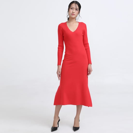 MIDI JUMPER -TRAND MET V -NACKLINE - Image 2