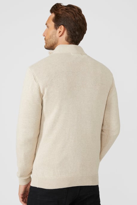 Premium Pure Cotton Half Zip Funnel Jumper