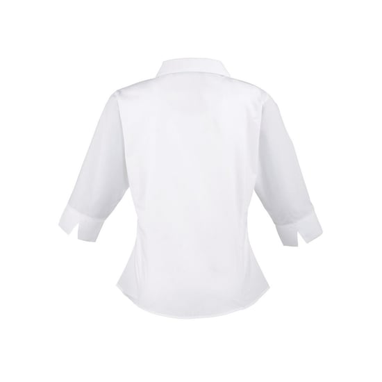 Premier Womens/Ladies Poplin 3/4 Sleeve Shirt (White)