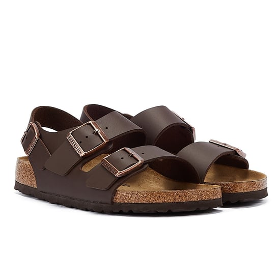 Birkenstock Milano Birko Flor Bruin Smalle Sandalen - Image 1