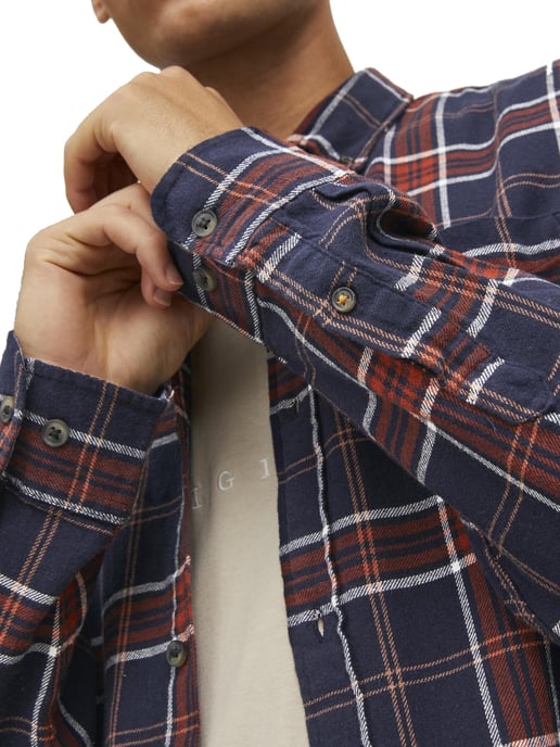 JACK & JONES Heren Slim Fit Geruite Overhemden Lange Mouwen - Image 4
