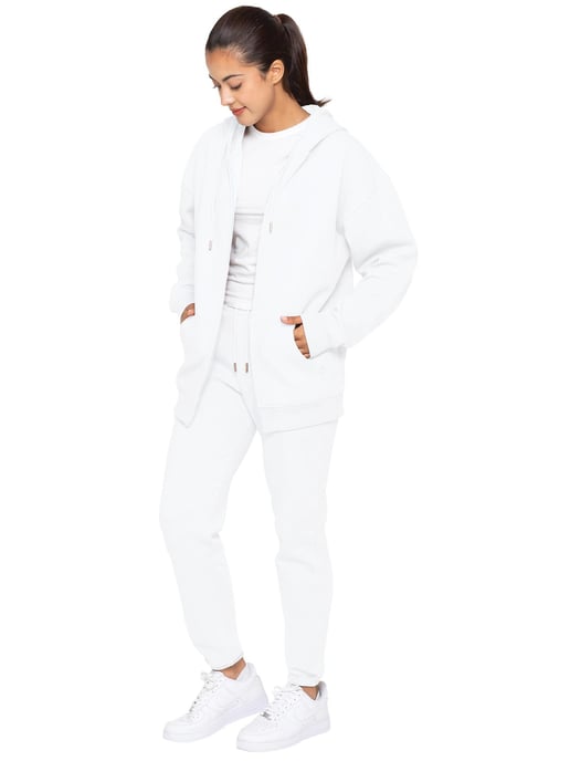 Enzo Vrouwen Oversized Zip Hoodie Tracksuit Set - Image 2