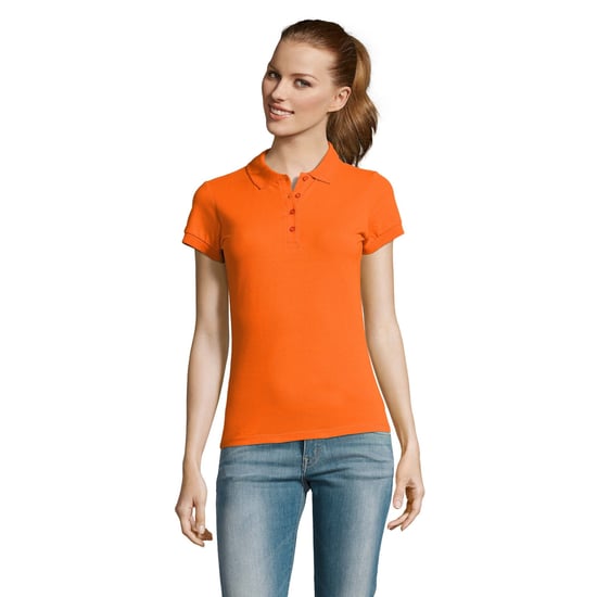 SOLS Dames/dames Passion Pique Poloshirt met korte mouwen (Oranje) - Image 4