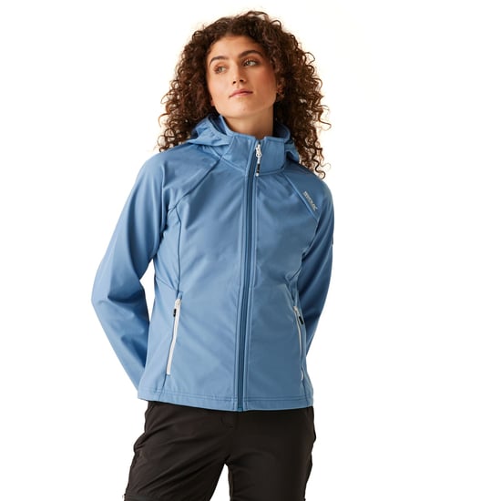 Regatta Womens/Ladies Bourda Soft Shell Jacket (Coronet Blue/White)