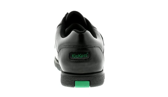 Nieuwe heren/heren zwarte kickers fragma touch fastening schoolschoenen. - Image 4