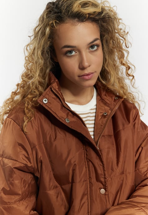 Mymo Licht gewatteerd blousonjack Dames lichtbruin - Image 5