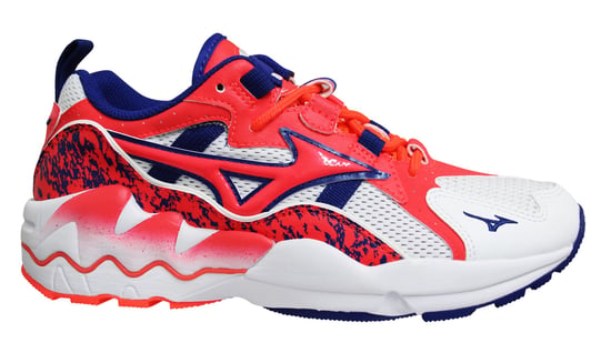 Mizuno Sport Style Wave Rider 1 White/Red Trainers - Mens