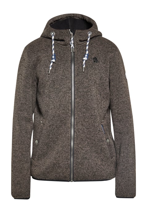 Schmuddelwedda Gebreide fleeceblouse Heren grijs melange - Image 1